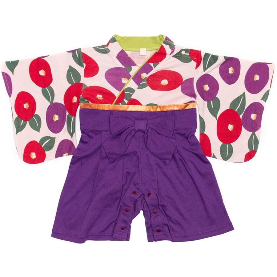 キョウエツ 袴ロンパース ロンパース ベビー 袴 女の子 80 椿 ピンク Www Ambienceschoolgurgaon Com