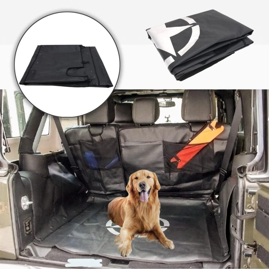 Topcustomer ジープ用 トランクマット カーシートカバー 防水 汚れ防止 ハンモックスタイル ペットシート ドライブシート ジ Apaproduction Fr