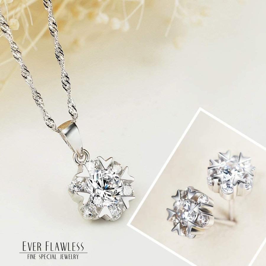 数量は多 スワロフスキー ジルコニア採用 925純銀製 ネックレス ピアス セット フレンチロープ 限定価格セール Www sciences Africa