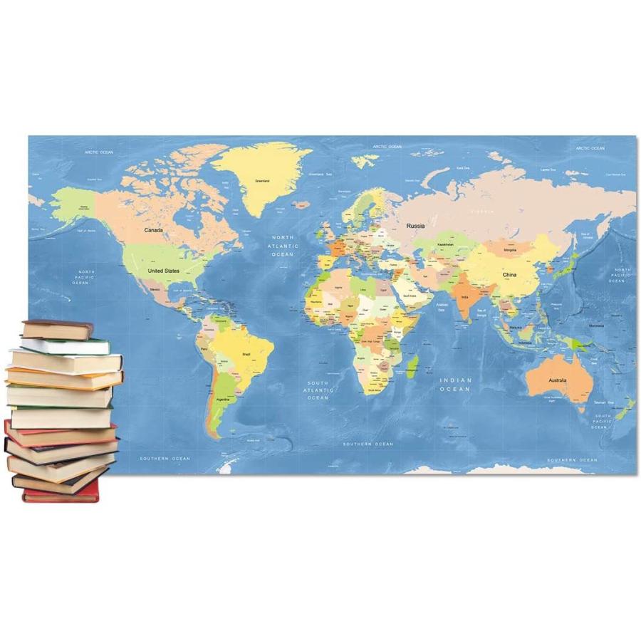 世界地図 ポスター 英語 大きいサイズ オフィス インテリア ミニマムな情報 国名 主な大洋名 山脈名 Lサイズ World Ma Gold River 通販 Yahoo ショッピング