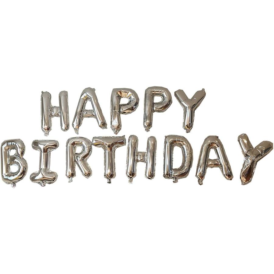 J Base ハッピーバースデー Happy Birthday 風船 ストローで簡単 誕生日 飾り付け シルバー 001 Gold River 通販 Yahoo ショッピング