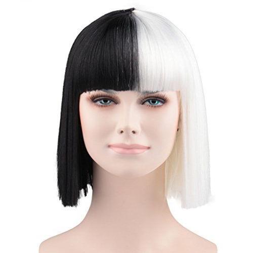 代引不可 ウィッグ コスプレ 歌手 ボブ 黒金 黒白 ツートン 衣装 ハロウィン レア キャップ付き Wig 歌姫 女装 男装 格安 Www Gran Gusto It