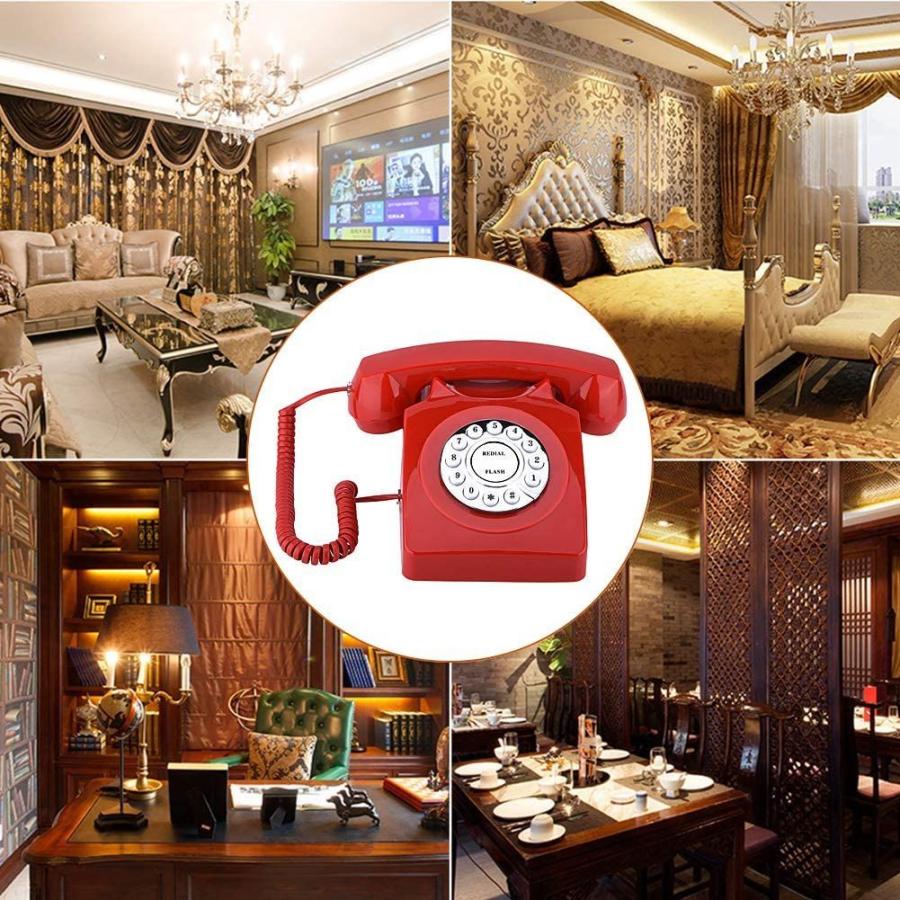 固定電話 ヨーロッパ風 装飾電話機 レトロ電話 卓上電話機 有線電話 番号保存 ボタンダイヤル 簡単 古典的な装飾 おしゃれ 持ち運び便利 Gold River 通販 Yahoo ショッピング