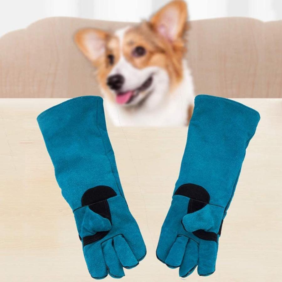 Tolacos 作業手袋犬 噛みつき 防止 手袋 猫 爪切り動物用ペットトレーニング用噛み付き防止手袋 ペットグローブ 長くて厚い革安全手袋 Gold River 通販 Yahoo ショッピング