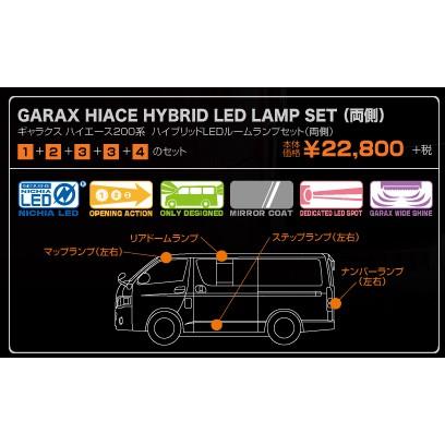GARAX ギャラクス 200系 ハイエース ハイブリッドLED ルームランプ