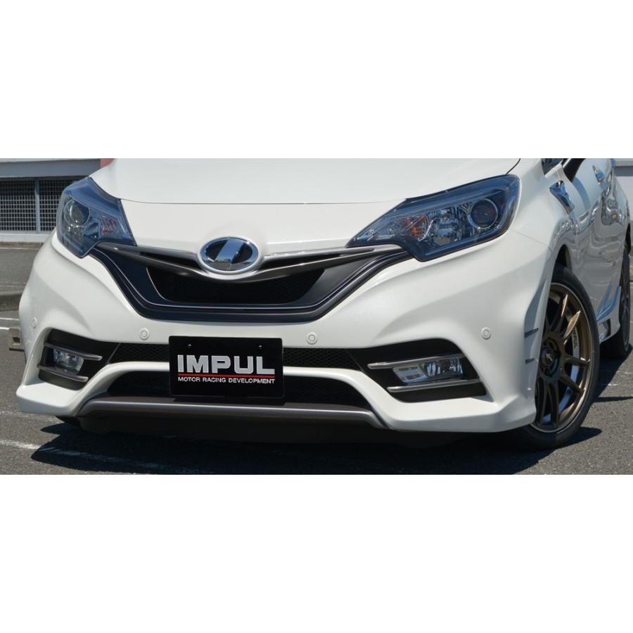 ノート E12 IMPUL インパル フロントバンパー エアロ FRP ウイング IMPUL インパル ノート E12 〜2016.10 MC前 標準車用 エアロ