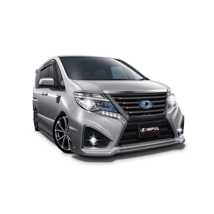 Nissan グリル 　SERENAc26前期　IMPULのフードガーニッシュ付 Nissan グリル SERENAc26前期 IMPULのフードガーニッシュ付