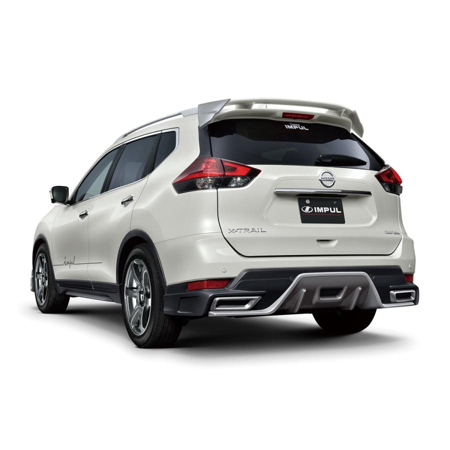 日産エクストレイルT32後期型　リアバンパー IMPUL インパル エクストレイル T32 後期 エアロ リアハーフ メッキ