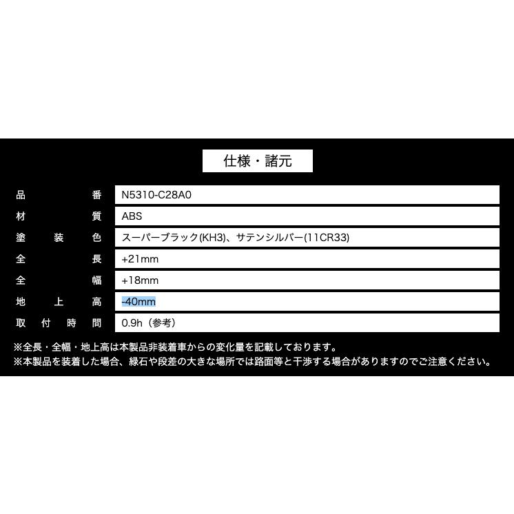 弊社倉庫より即発送可  AWIN エーウィン セレナ C28 ハイウェイスター/LUXION 2026年2月M/C- 後期 エアロ リヤバンパースポイラー 塗装品 N5310-C28A0の画像