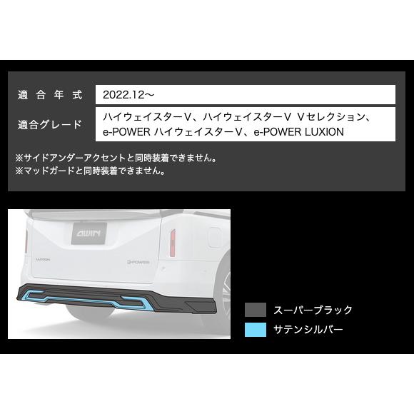 弊社倉庫より即発送可  AWIN エーウィン セレナ C28 ハイウェイスター/LUXION 2022.12- エアロ リヤバンパースポイラー ブラック + シルバー 塗装品 N5310-C28A0の画像