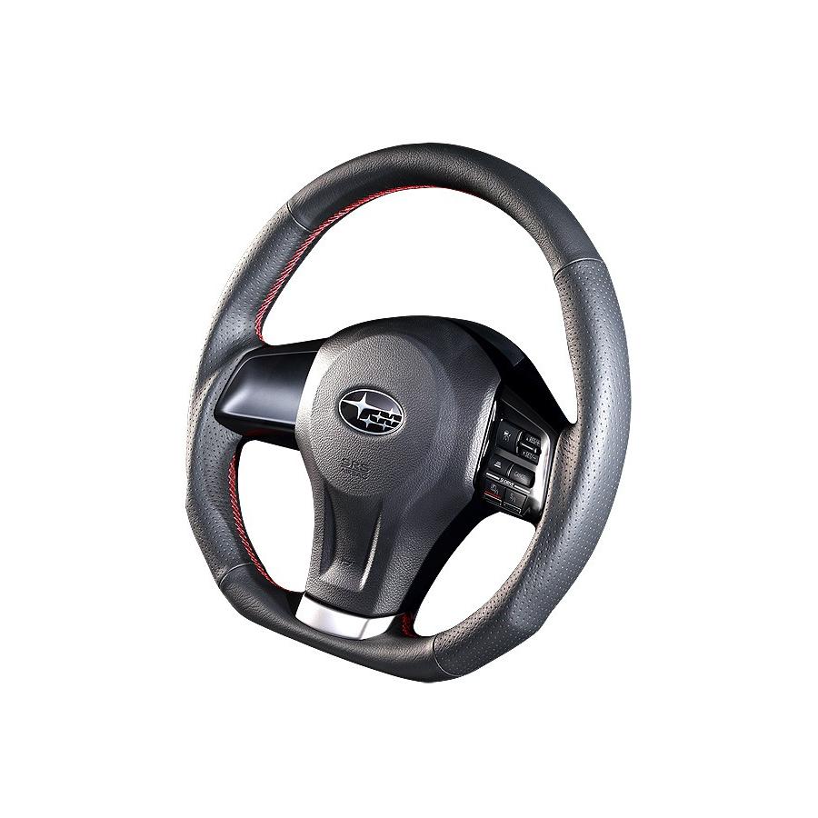 ダムド ステアリング スバル フォレスター SJ A〜C DAMD SS360-D レッドステッチ