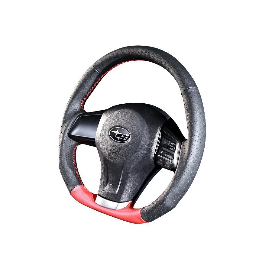 ダムド ステアリング スバル レガシィ BM BR D〜 DAMD SS360-D RED 