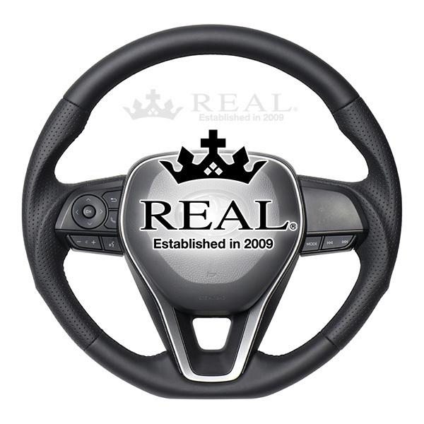 REAL レアル ステアリング トヨタ RAV4 50系 ※PHV不可 H31(2019).4発売モデル ナッパオールレザー TYAP-LPB ブラックユーロステッチ
