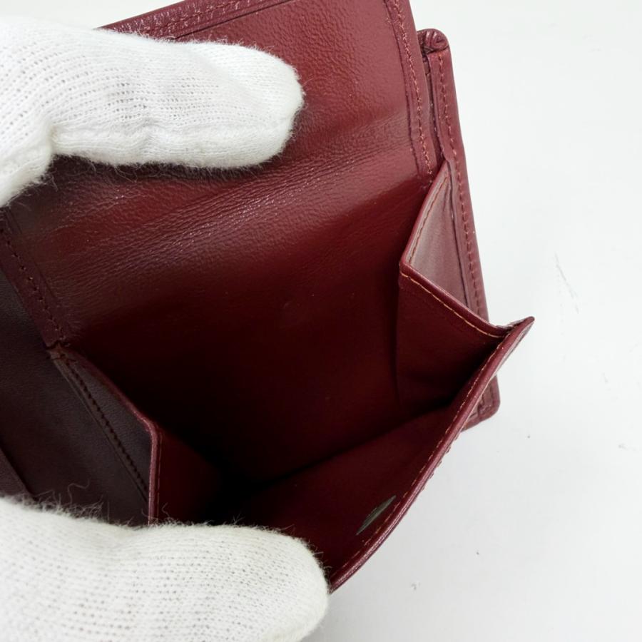 MUST DE CARTIER Cartier カルティエ マストライン 2つ折財布 ボルドー