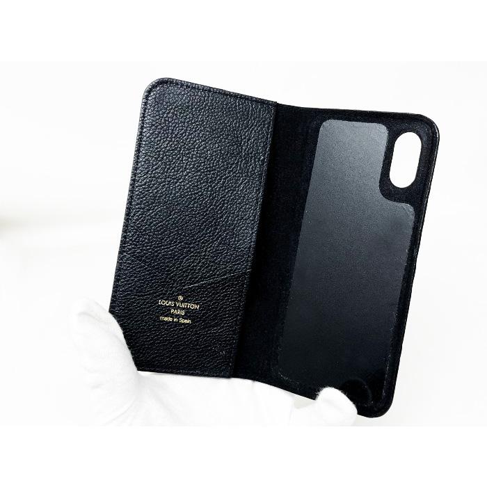 Louis Vuitton☆iPhoneケース X/XS/XS MAXフォリオ 黒☆スマホケース