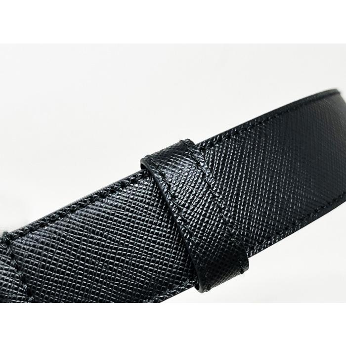 PRADA（プラダ） ベルト レザー メンズ ブラック 2CM239 黒 ローラー