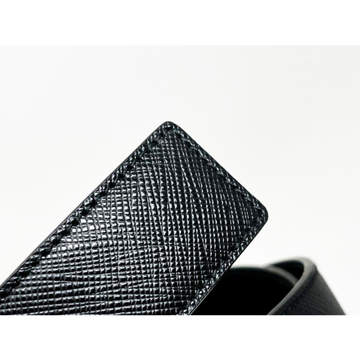 PRADA（プラダ） ベルト レザー メンズ ブラック 2CM239 黒 ローラー