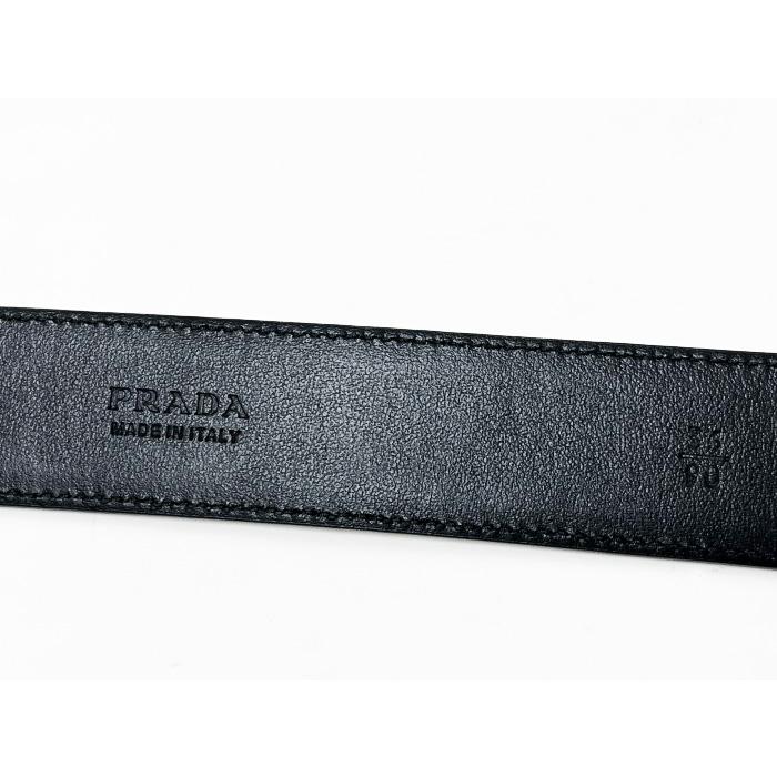 PRADA（プラダ） ベルト レザー メンズ ブラック 2CM239 黒 ローラー