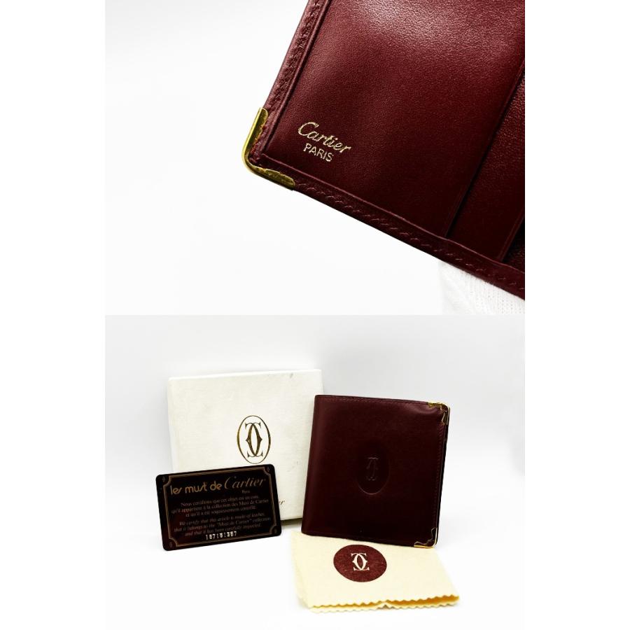 Cartier（カルティエ） マストライン 二つ折り財布 小銭入れ付き