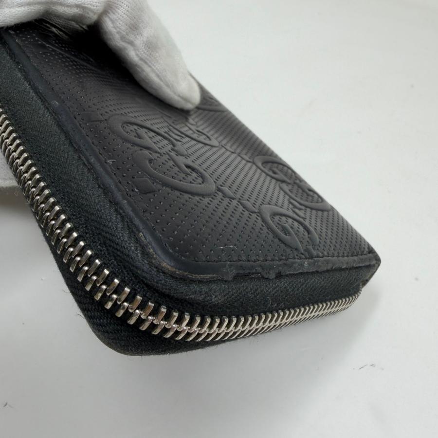 【未使用級】グッチ☆現行　GG　エンボス　ラウンドファスナー　長財布　完備品 GG GUCCI GGエンボス ラウンドファスナー長財布 625558 グッチ 黒