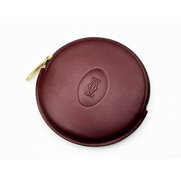 カルティエ Cartier マストライン コインケース 小銭入れ ボルドー