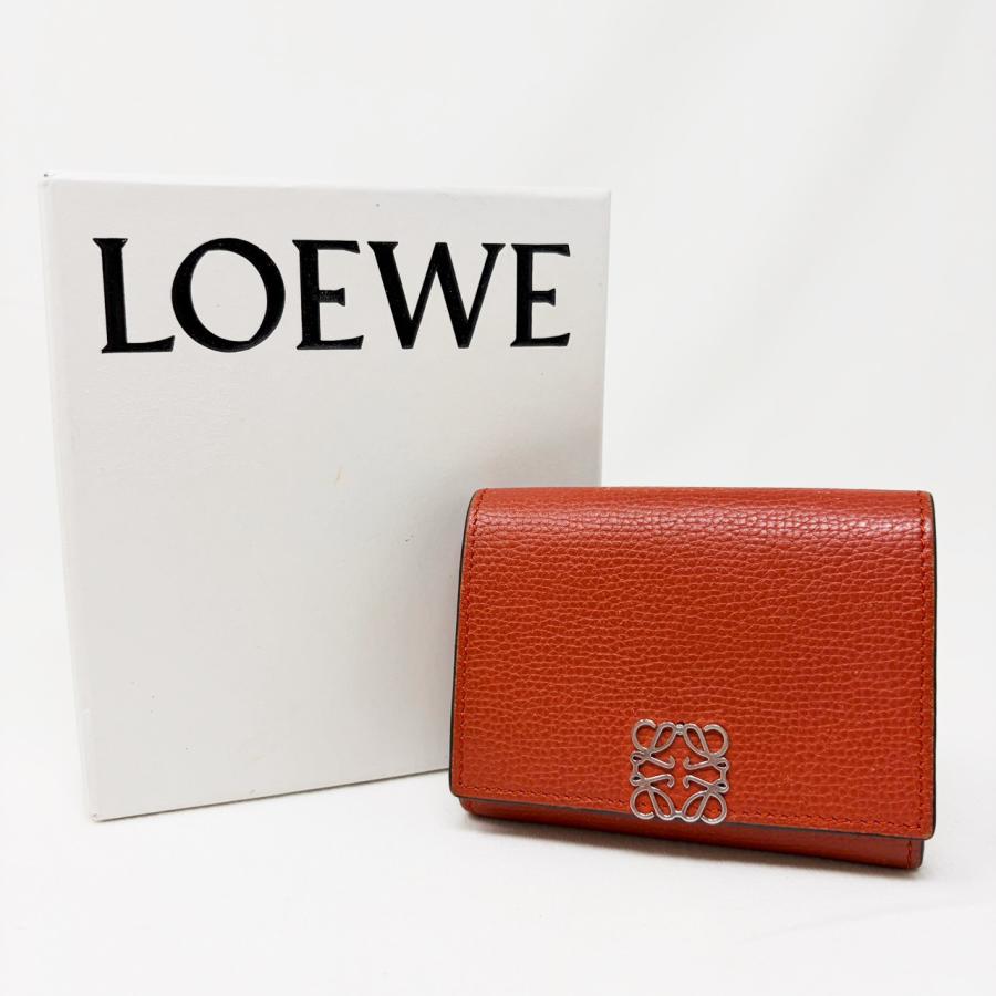 LOEWE（ロエベ） アナグラム コインケース カードケース オレンジ 