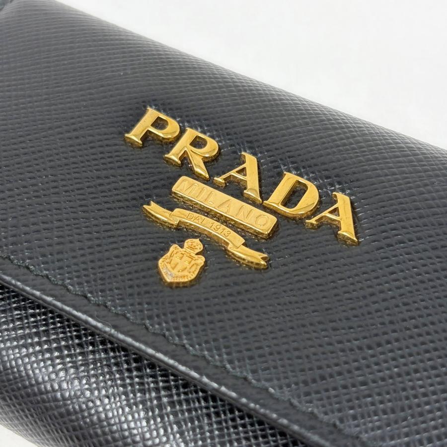 ☆未使用品☆PRADA サフィアーノ キーケース 6連 ブラック 1PG222 PRADA（プラダ） サフィアーノ 6連キーケース 1PG222 黒 ブラック