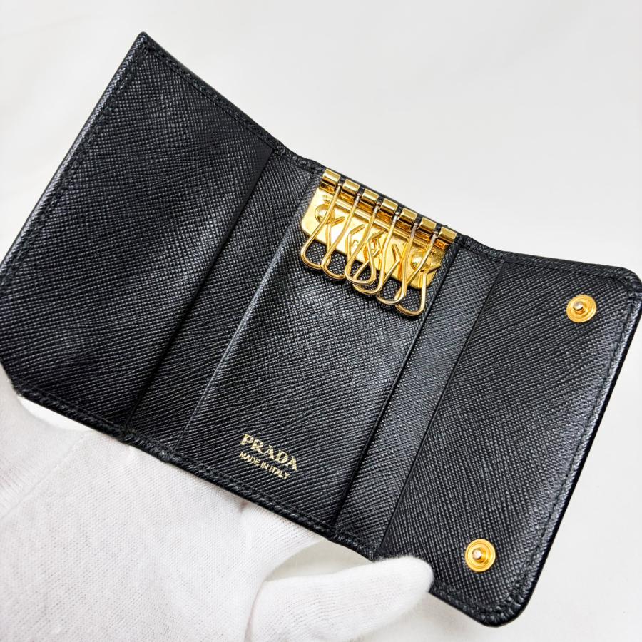 PRADA（プラダ） サフィアーノ 6連キーケース 1PG222 黒 ブラック