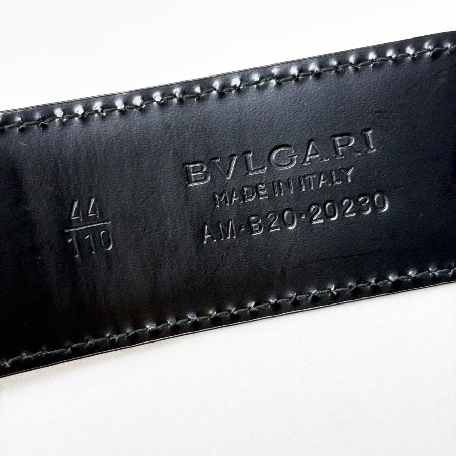 美品　ブルガリ　BVLGARI ベルト ブラック シルバー金具 ブルガリ・ブルガリ BVLGARI ブルガリブルガリ ベルト 黒 シルバー金具