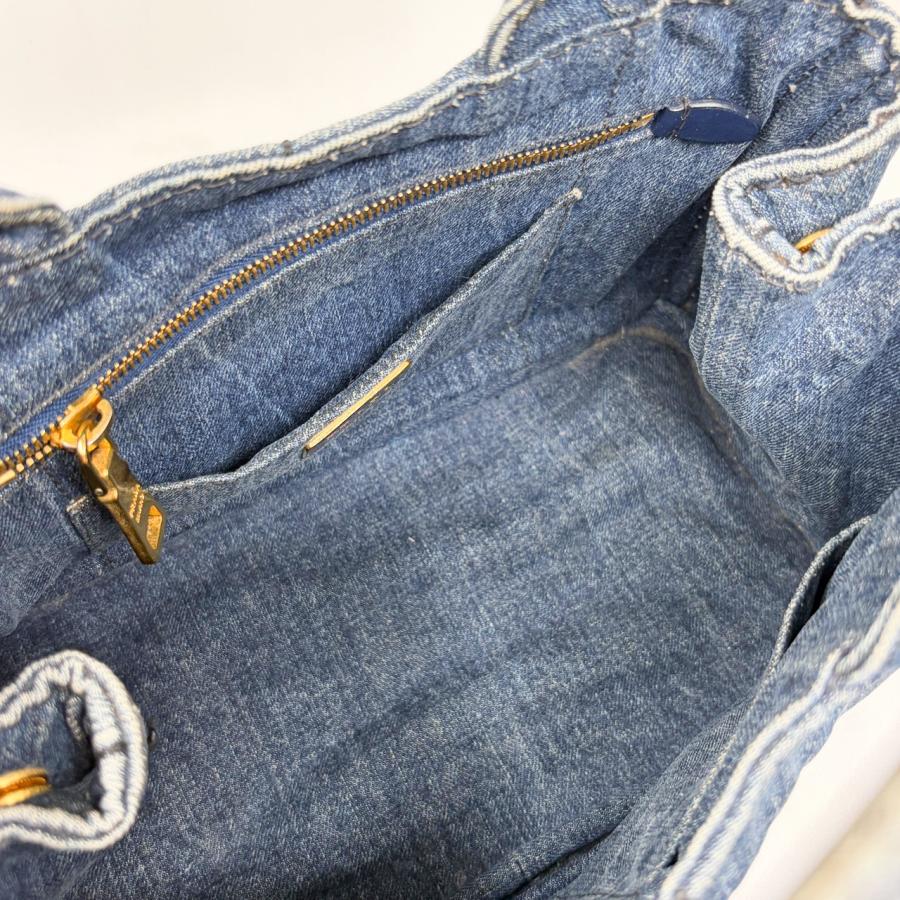 PRADA（プラダ） カナパミニ デニム ハンドバッグ トートバッグ