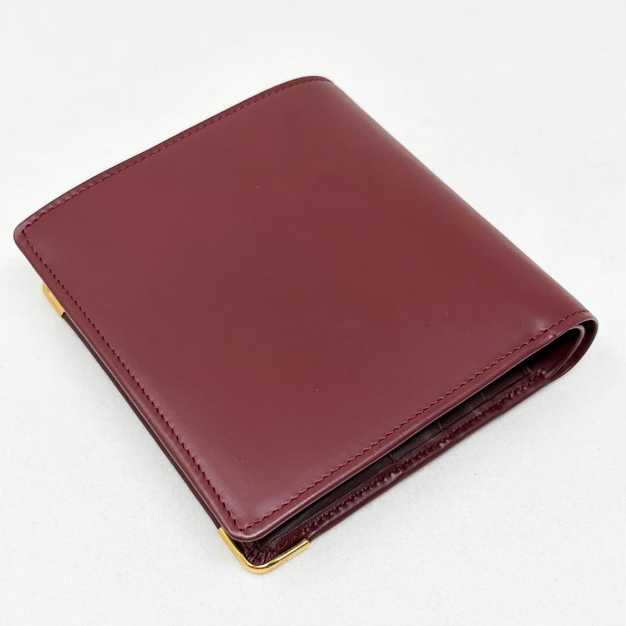 Cartier（カルティエ） マスト 2つ折り財布 ボルドー : ゴールド
