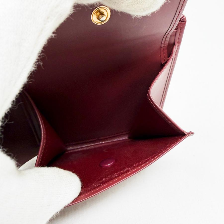 Cartier（カルティエ） マスト 2つ折り財布 ボルドー : ゴールド