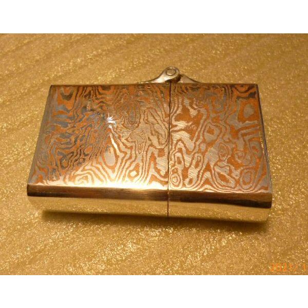 木目金シルバーzippoライター 木目金ジッポー : ゴールド 木目金シルバーzippoライター 木目金ジッポー : ゴールド