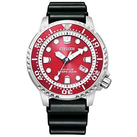 【正規品】 [シチズン] 腕時計 プロマスター エコ・ドライブ MARINEシリーズ ダイバー200m BN0156-13Z メンズ (文字盤色-レッド) 腕時計