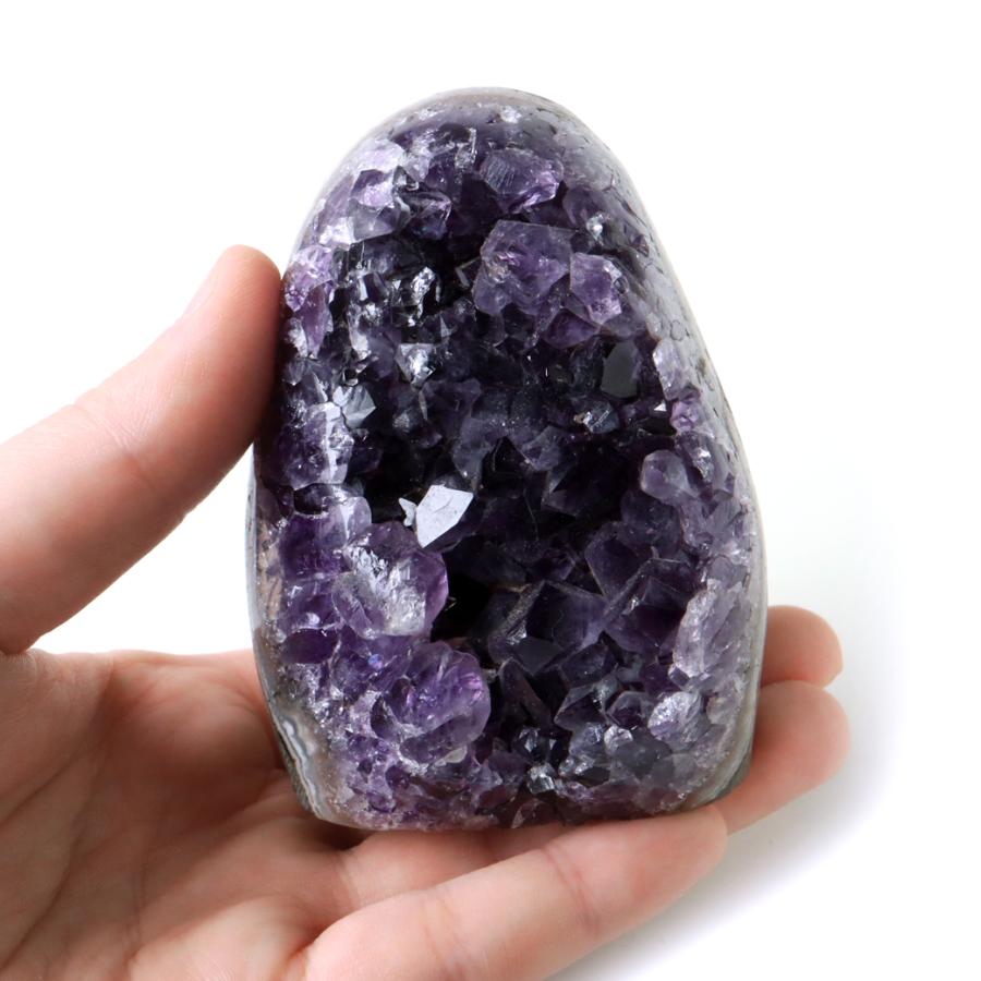 アメジスト クラスター 側面磨き AAA ドゥルーザ 紫水晶 置き物 原石 