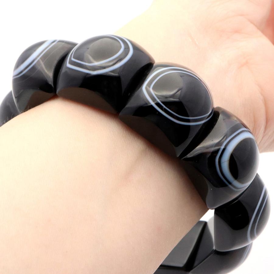 GOLD STONE 天眼石 バングル メノウ 瑪瑙 ブレスレット メンズ