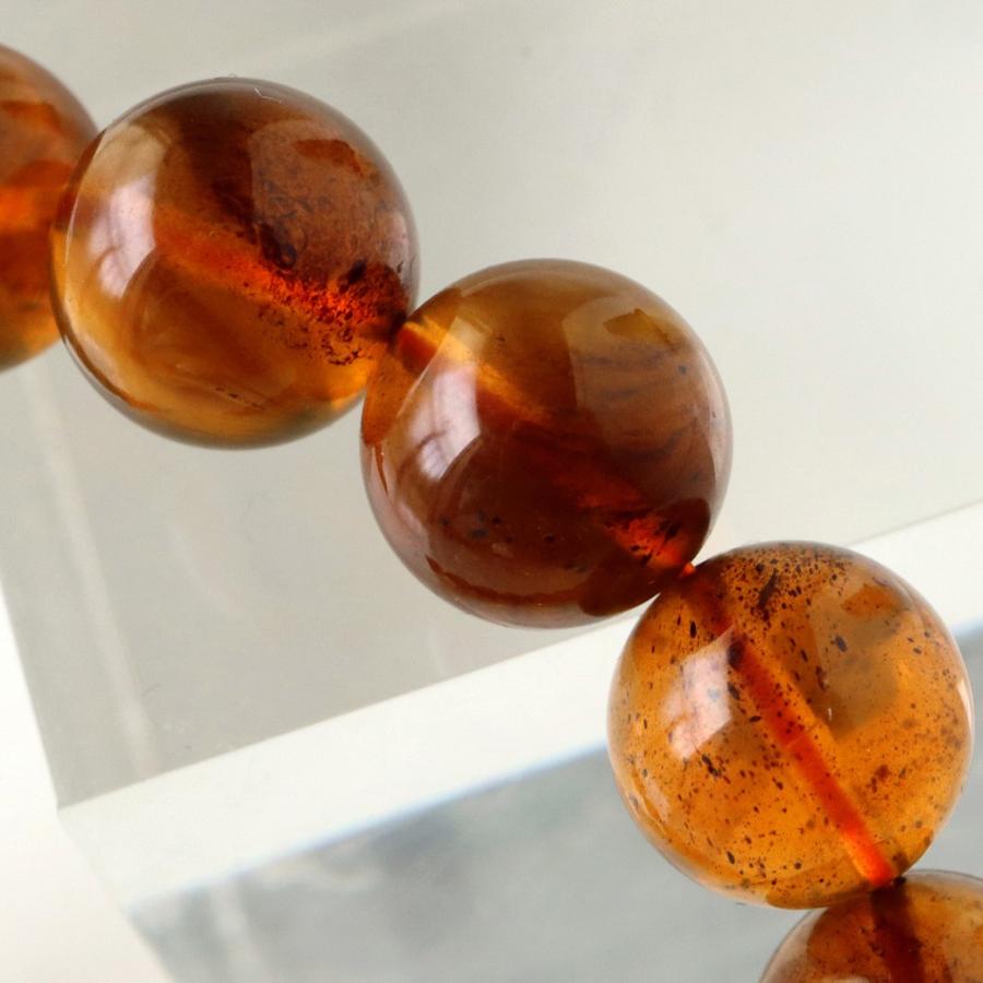 GOLD STONE ブルーアンバー ブレスレット 10mm ドミニカ産 天然