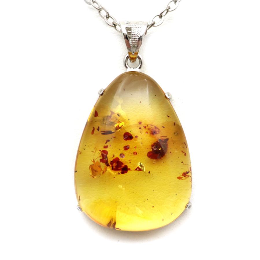 アンバー 琥珀 ペンダント メキシコ産 1点もの SILVER925 天然