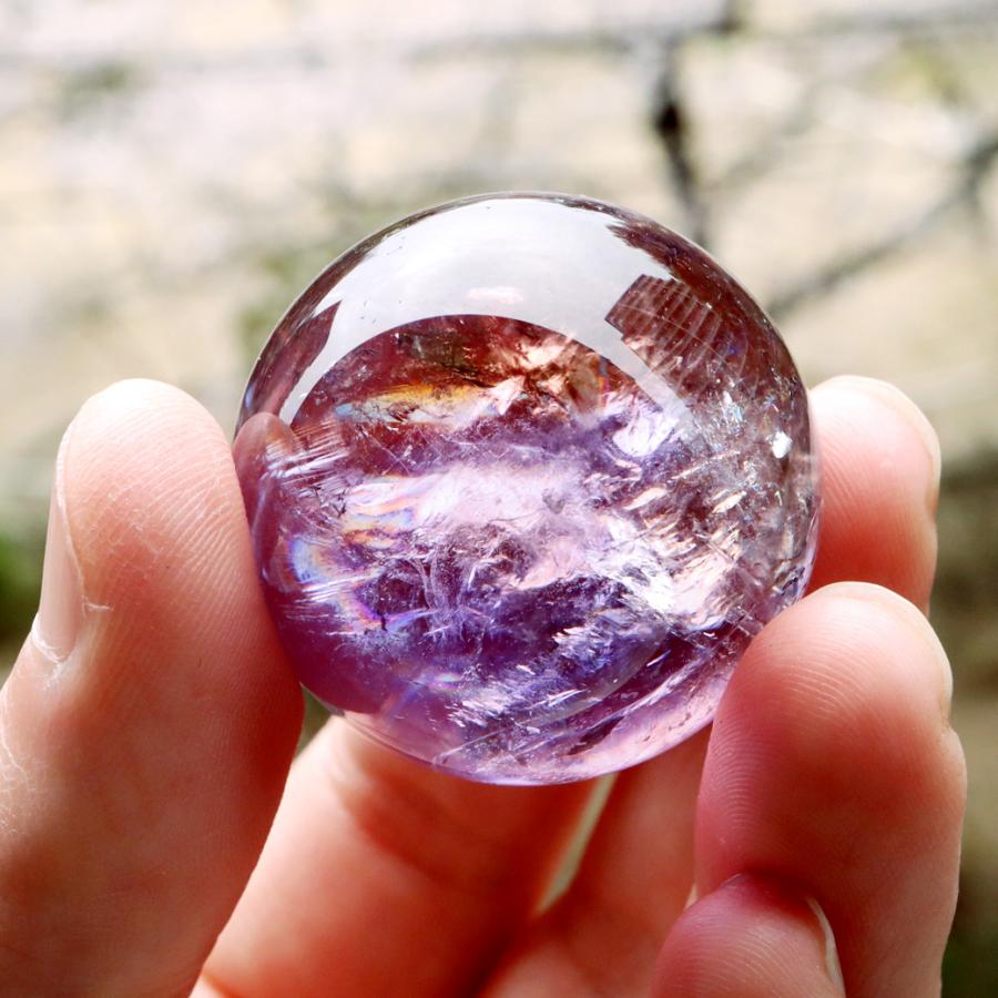 アメトリン 紫黄水晶 丸玉 ブラジル バイーア州産 虹入り アメトリン 紫黄水晶 丸玉 ブラジル バイーア州産 虹入り