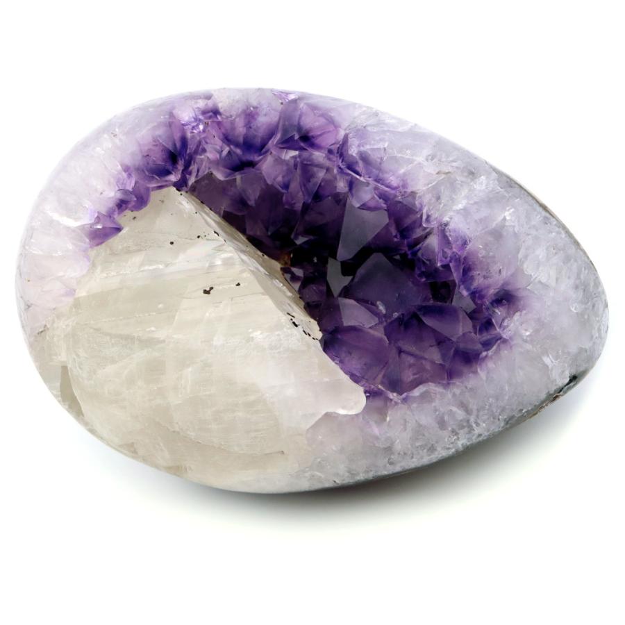 帝王紫♡ ウルグアイ産 アメジスト 卵 エッグ 台座付き 紫水晶 虹 天然石