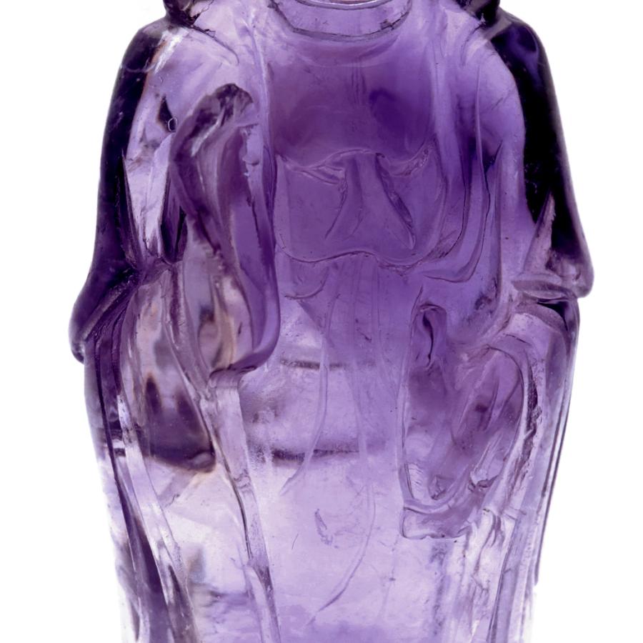 高品質　アメジスト　観音様　置物 GOLD STONE アメジスト 観音様 置き物 123g ブラジル バイーア州