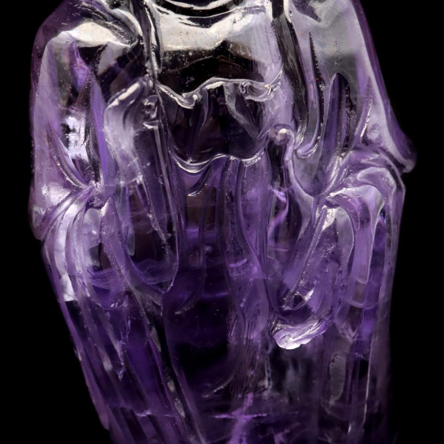 アメジスト 観音様 置き物 197g ブラジル バイーア州産 紫水晶 アメジスト 観音様 置き物 197g ブラジル バイーア州産 紫水晶