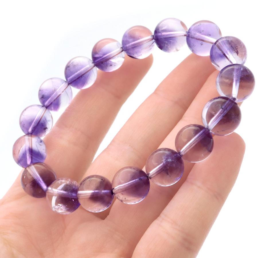 アメジスト ファントムクォーツ ブレスレット 12.5mm 紫水晶