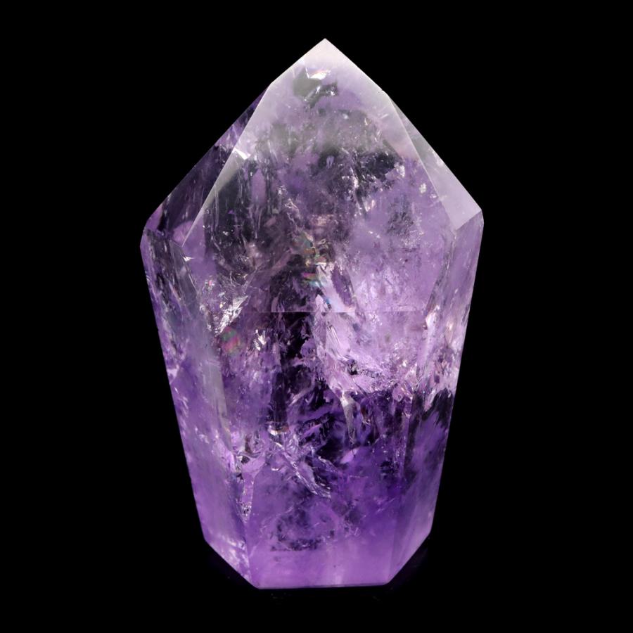 天然石 アメジストクラスター ラブラドライト 六角柱 原石3点セット