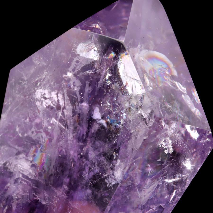 GOLD STONE アメジスト 六角柱 ポイント 1点もの ボリビア産 AAA 虹