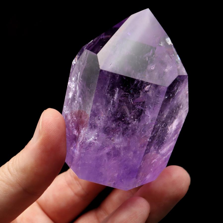 美品！アメジストクラスター六角柱 GOLD STONE アメジスト 六角柱 ポイント 1点もの ボリビア産 AAA 虹