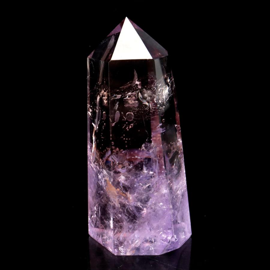 天然アメトリンポイント 置物 紫黄水晶 虹入り 高透明 ブラジル産 2月