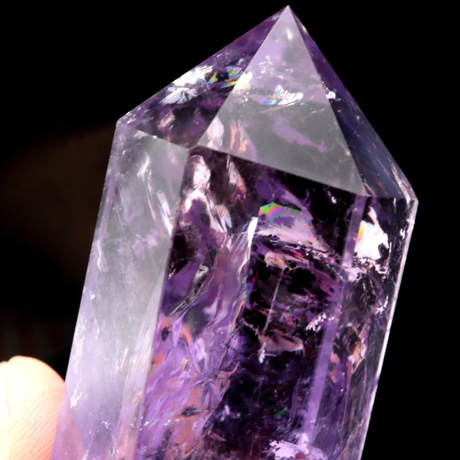 天然アメトリンポイント 置物　紫黄水晶　虹入り　高透明　ブラジル産　2月誕生石 天然アメトリンポイント 置物 紫黄水晶 虹入り 高透明 ブラジル産 2月