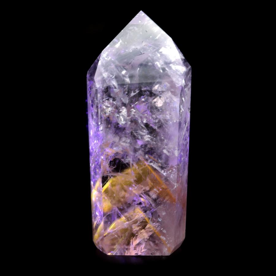GOLD STONE パウエライトファントムアメジスト ポイント ブラジル