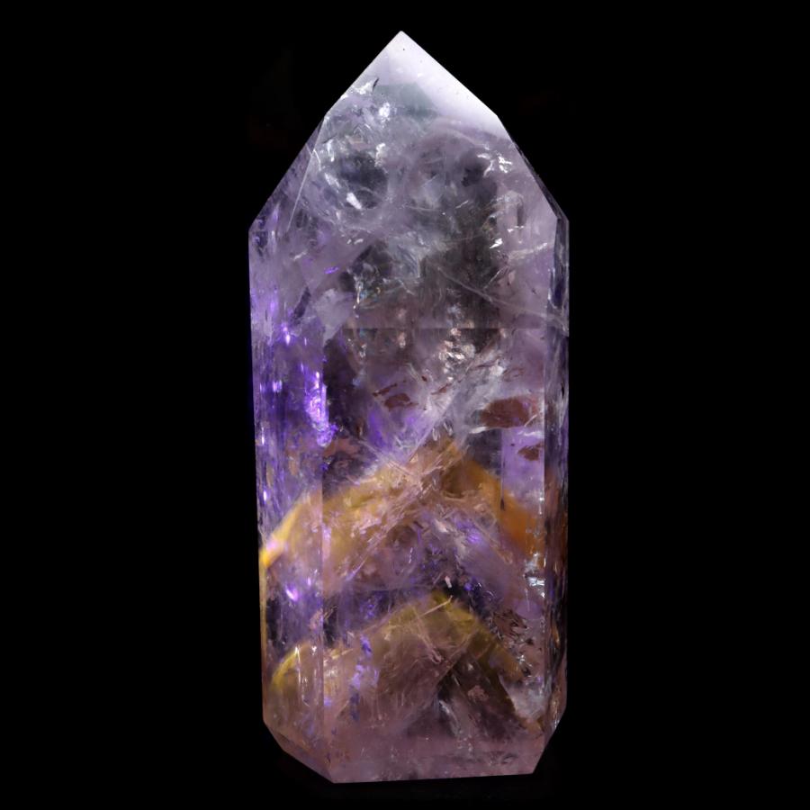 GOLD STONE パウエライトファントムアメジスト ポイント ブラジル